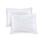 5 Piece Microfiber Ruffled Comforter Set White California King