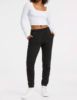 Bandier - Rivington Ribbed Long Sleeve Scoop Neck Crop Top