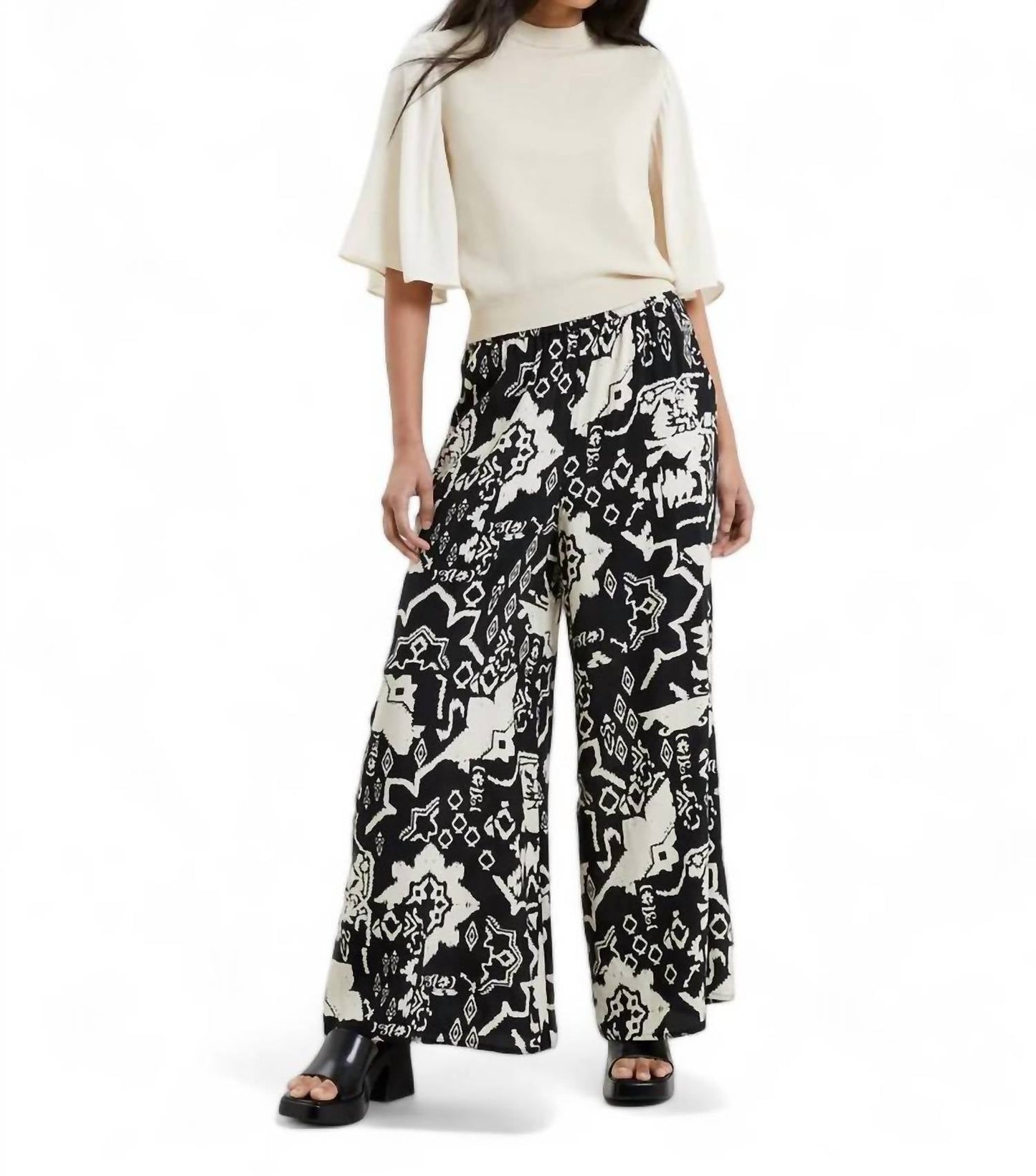 French Connection - DEON DELPHINE WIDE TROUSER