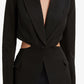 Bardot Cassian Cutout Blazer Black Size XS
