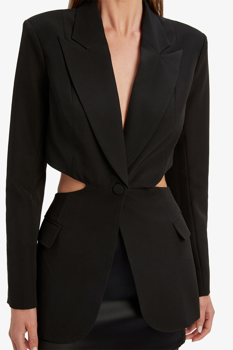 Bardot Cassian Cutout Blazer Black Size XS