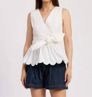 En Saison - Isabella Sleeveless Peplum Top