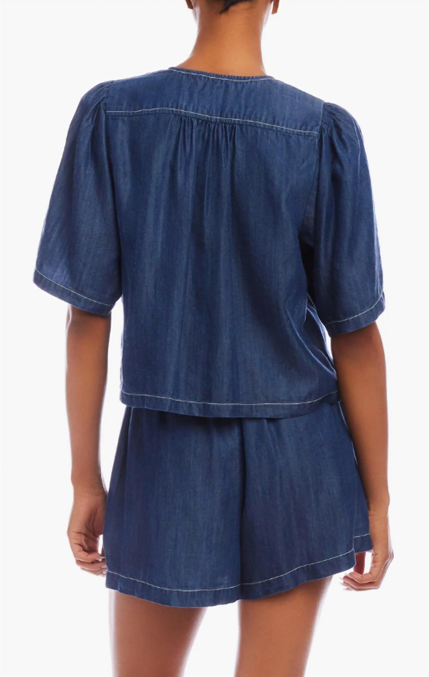 Fifteen Twenty - Nadine Tie Front Cropped Top
