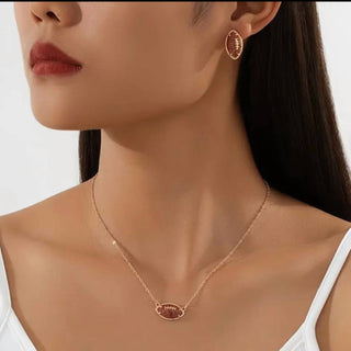 Kate Tuesday - Women's Football Earring And Necklace Set