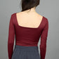 Rd International - Stacy Front And Back Square Neck Bodysuit