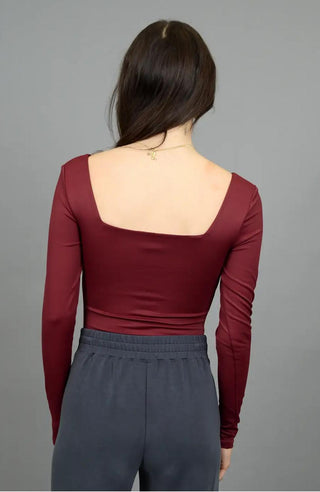 Rd International - Stacy Front And Back Square Neck Bodysuit