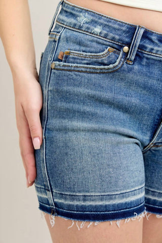 Judy Blue - Tummy Control Release Hem Shorts