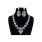 Zaalima Fashion - Women's Silver Plated Clear Cz Cubic Zirconia Set