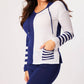 French Kyss - V-neck Long Sleeve Hoodie