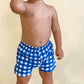 Montce - Boy's Gingham Mini Swim Trunk