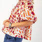 Gigio - Leopard Print Button Down Blouse