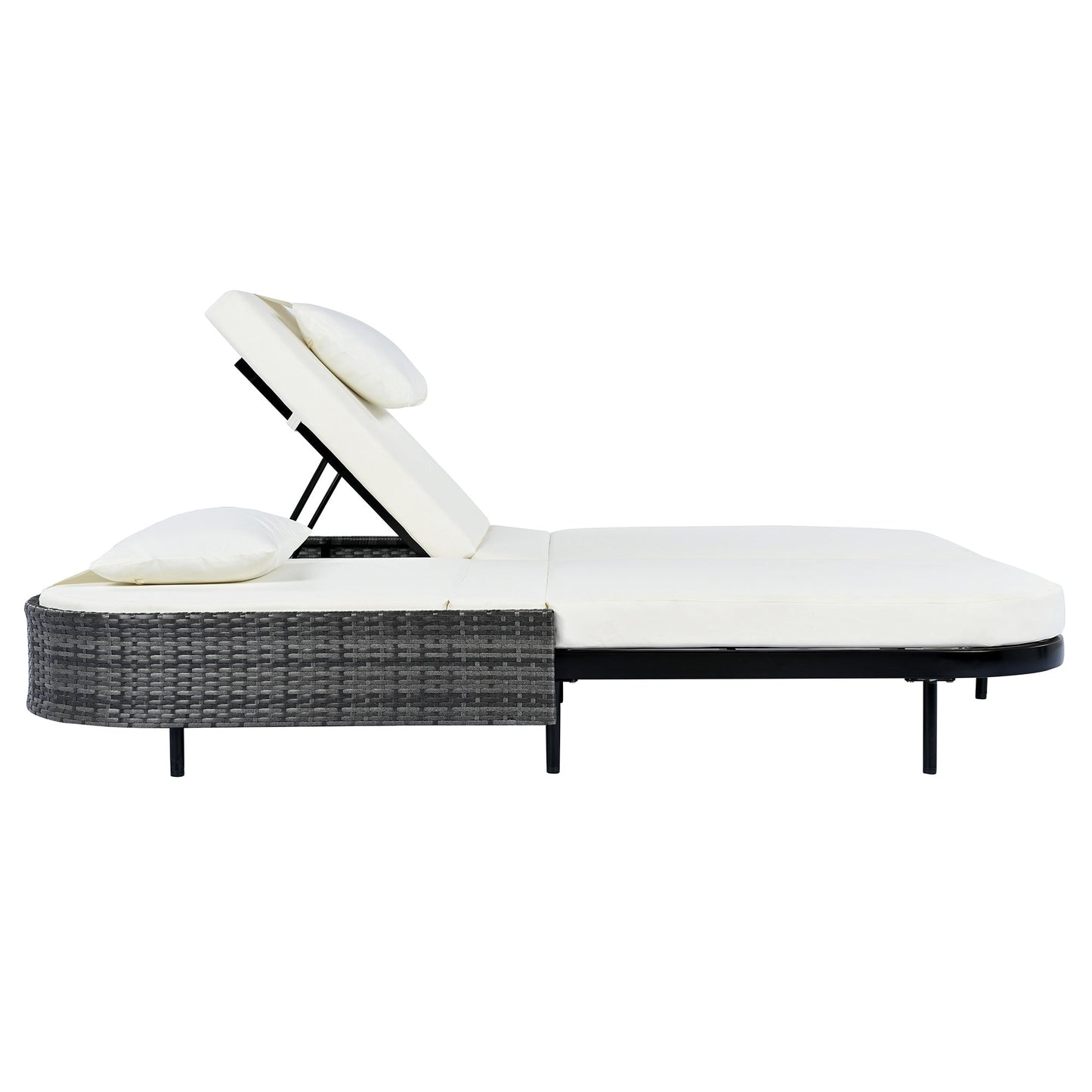 TREXM Outdoor Daybed with Adjustable Backrest