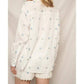 En Creme - Floral Lace Trim Top