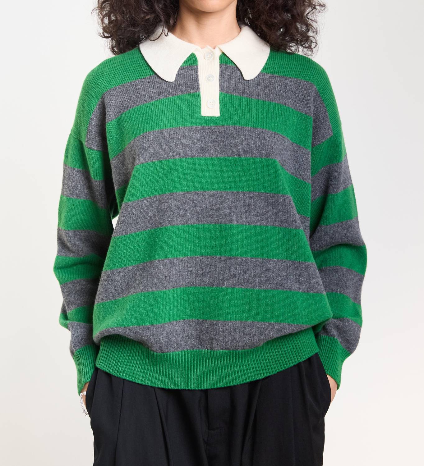 &Daughter - Edith Stripe Polo Top