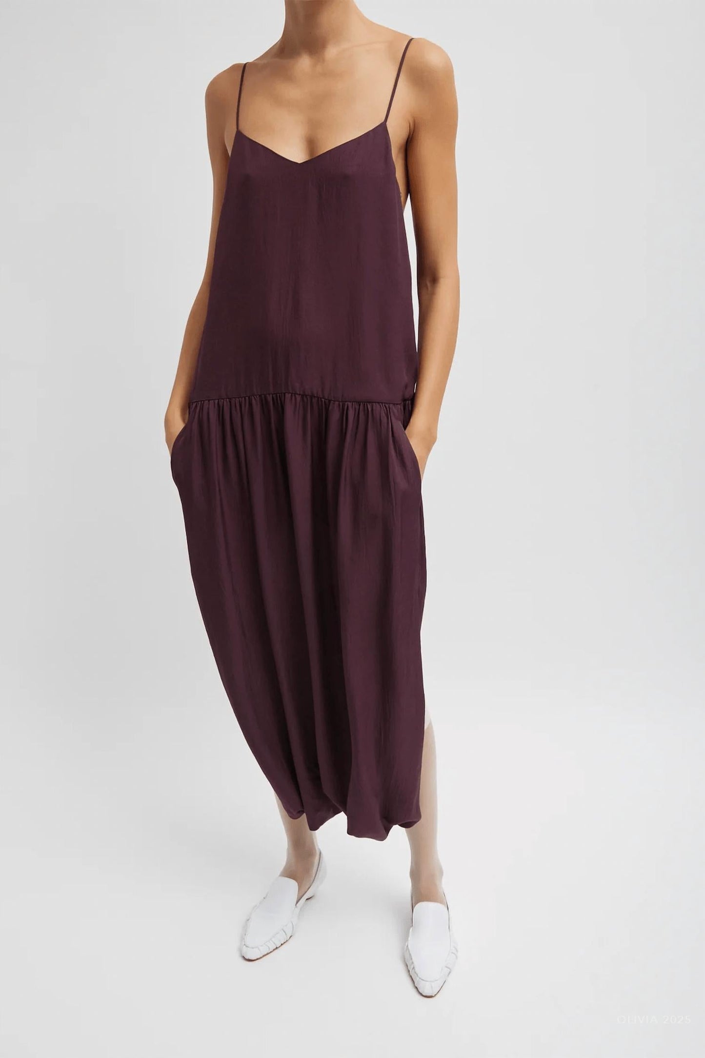 Tibi - Spring Acetate Strappy Jalouise Dress
