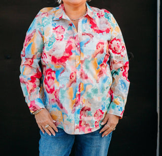 Fdj - Classic 1/5 Floral Top