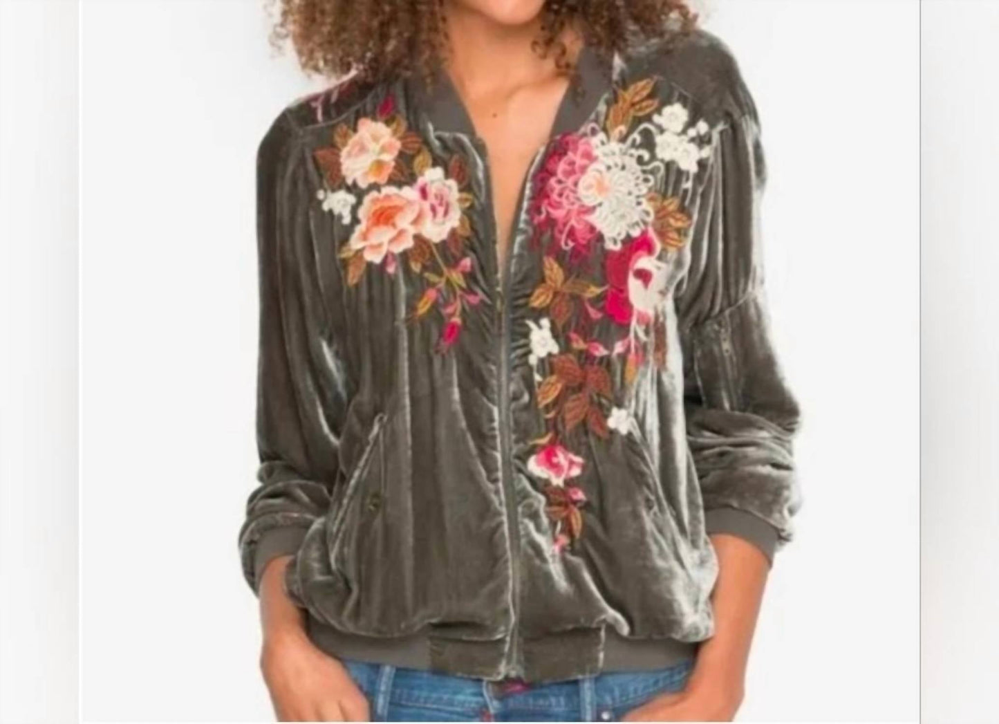 Johnny Was - Chrys Velvet Bomber Jacket
