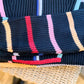 &Isla - Conner 1/2 Zip Mock Neck Striped Sweater
