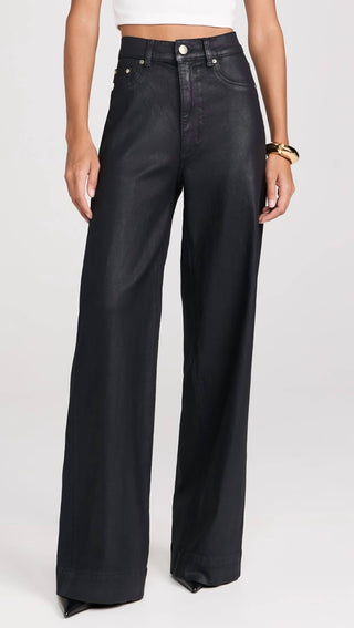 Dl1961 - Women'S - Hepburn Wide Leg High Rise Coated Jeans