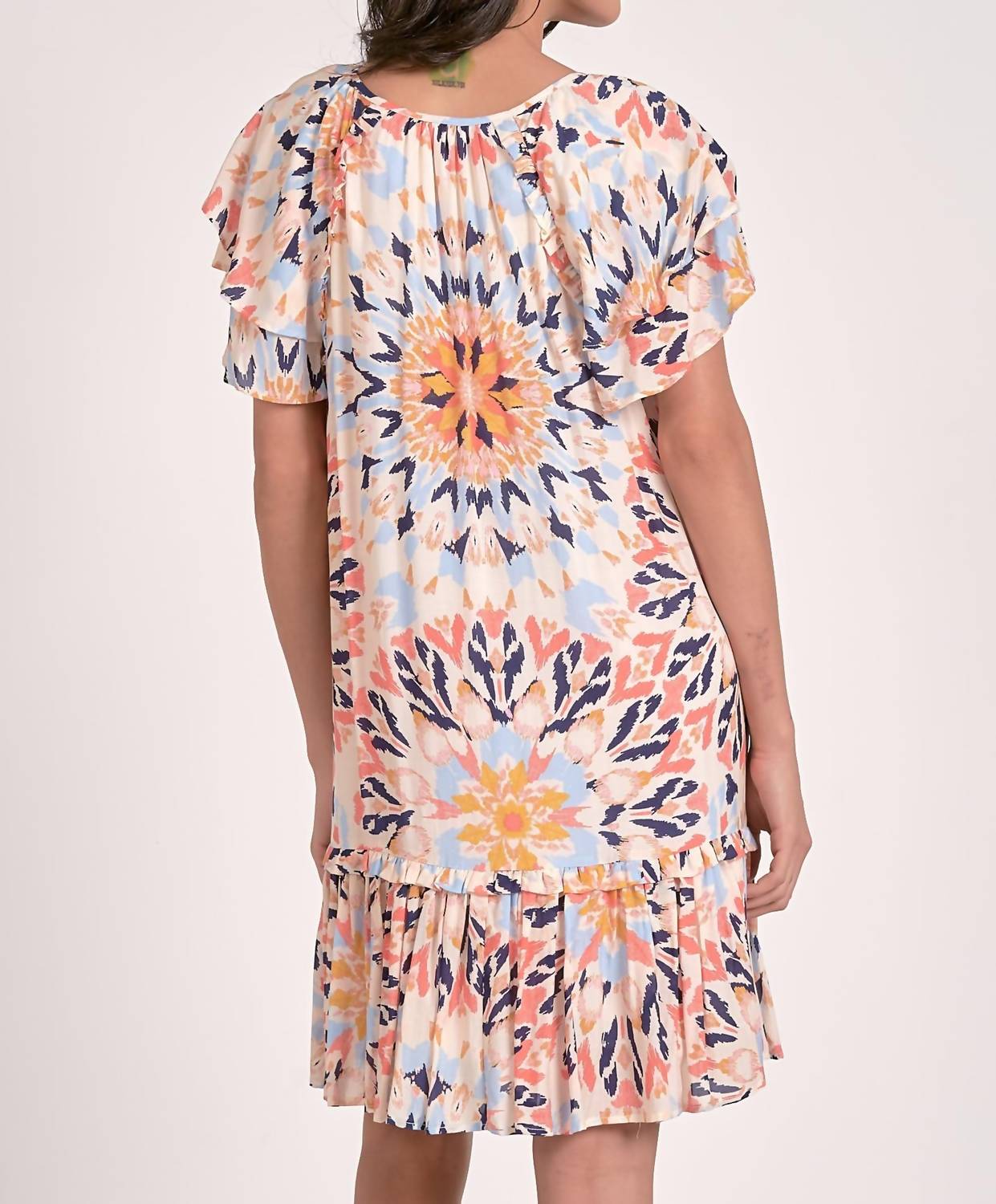 Elan - Ruffle Sleeve Mini Dress