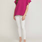 Entro - Ruffled Flutter Sleeve Blouse