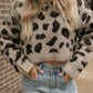 Mable - Leopard Crop Sweater