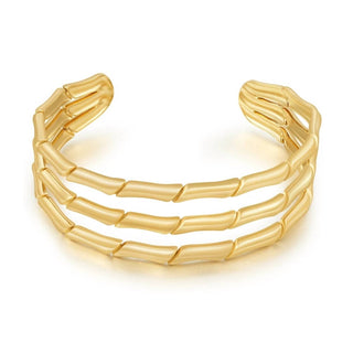 Sahira Jewelry Design - Women's Bamboo Layered Cuff Bracelet
