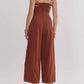 Entro - Contrast Square Neck Sleeveless Jumpsuit