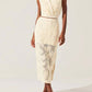Astr - Sol Textured Floral Knit Midi Skirt
