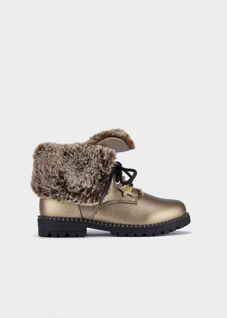 Mayoral - Big Kid's Faux Fur Lined Biker Boots Mid