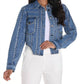 Frank Lyman - 256783U - Crystal Embellished Jean Jacket