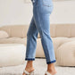 Judy Blue - Mid Rise Release Hem Cropped Bootcut Jeans