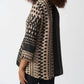 Joseph Ribkoff - Geometric Print Jacquard Trapeze Jacket