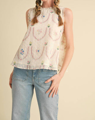 &Merci - Embroidered Babydoll Top