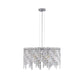 24" Luxurious Round Silver Crystal Chandelier