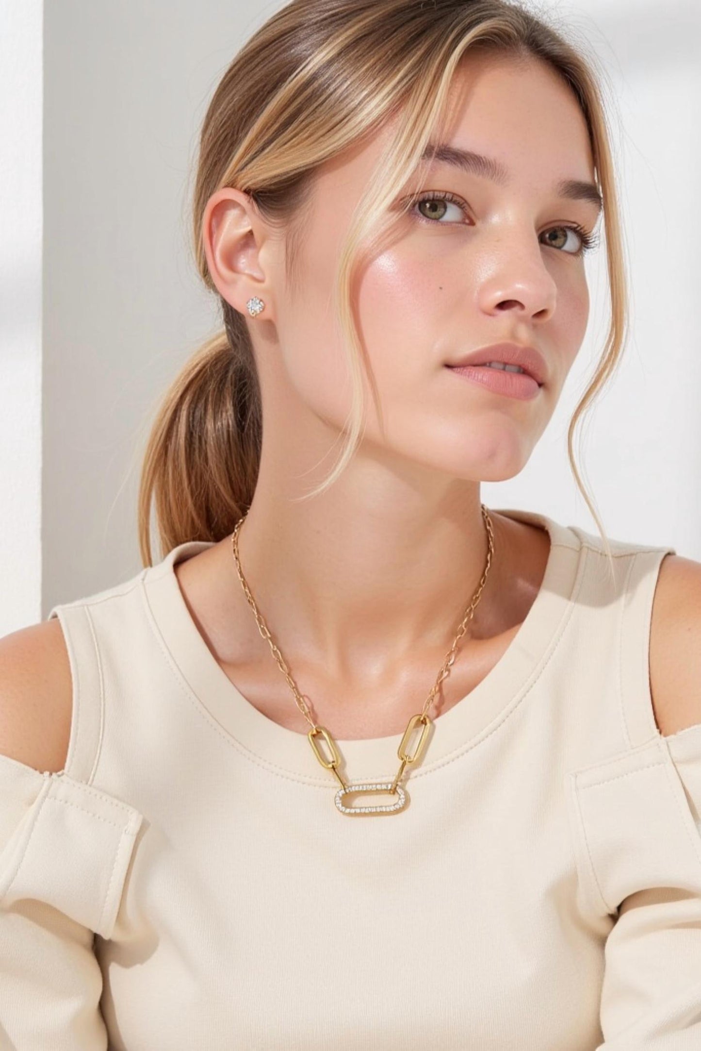Akalia - Women's Waterproof 18k Link Necklace