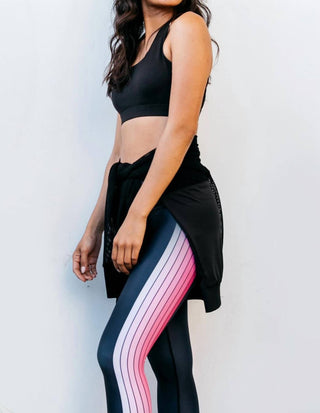 Playground - Women's Fame Pink Track Mid Rise Legging