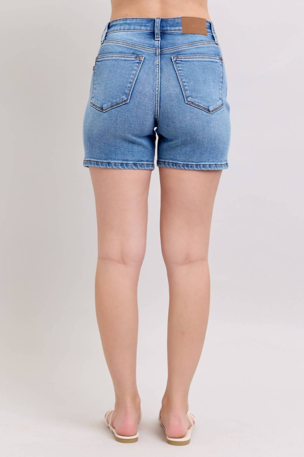 Judy Blue - High Rise Mid Length Dad Denim Short