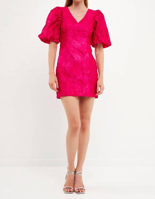 Endless Rose - Puff Sleeve Mini Dress