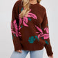 Bluivy - Textured Floral Motif Pullover