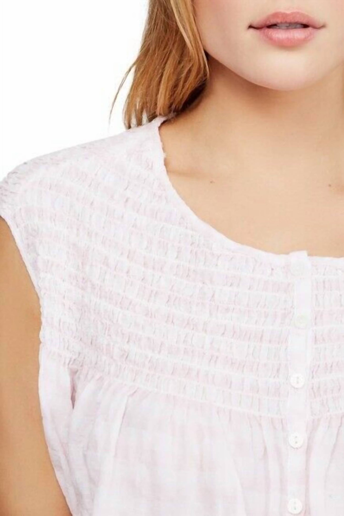 Free People - Little Bit of Something Blend Button Front Blouse