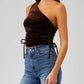 Amanda Uprichard - Ania Velvet One Shoulder Top