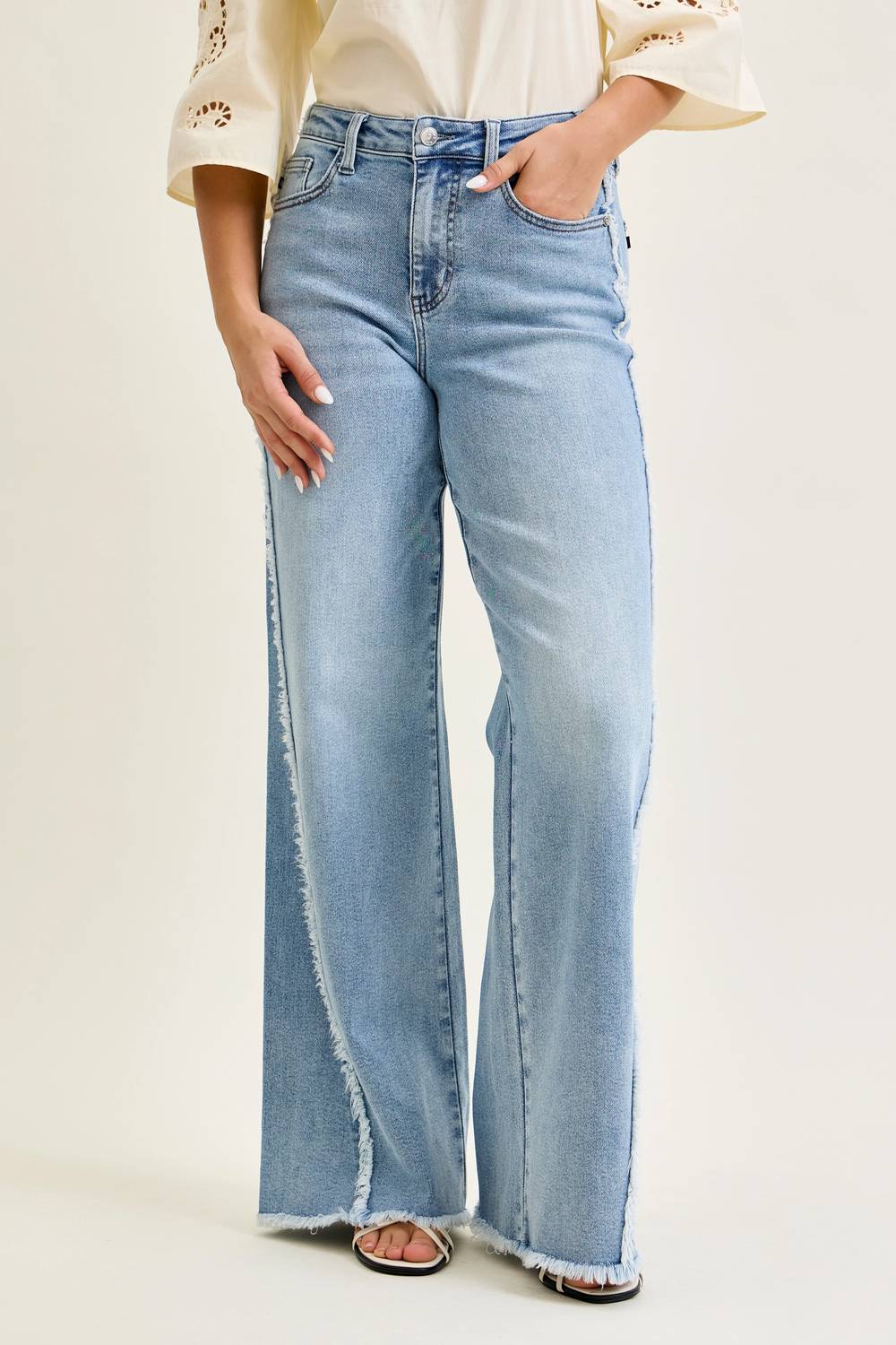 Judy Blue - High Waist Retro Wide Leg Side Seam Jean