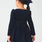 Abel & Lula - Girls Pleated Velvet Dress