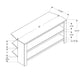 TV Stand Console Media Entertainment Center with 3 Storage Shelves