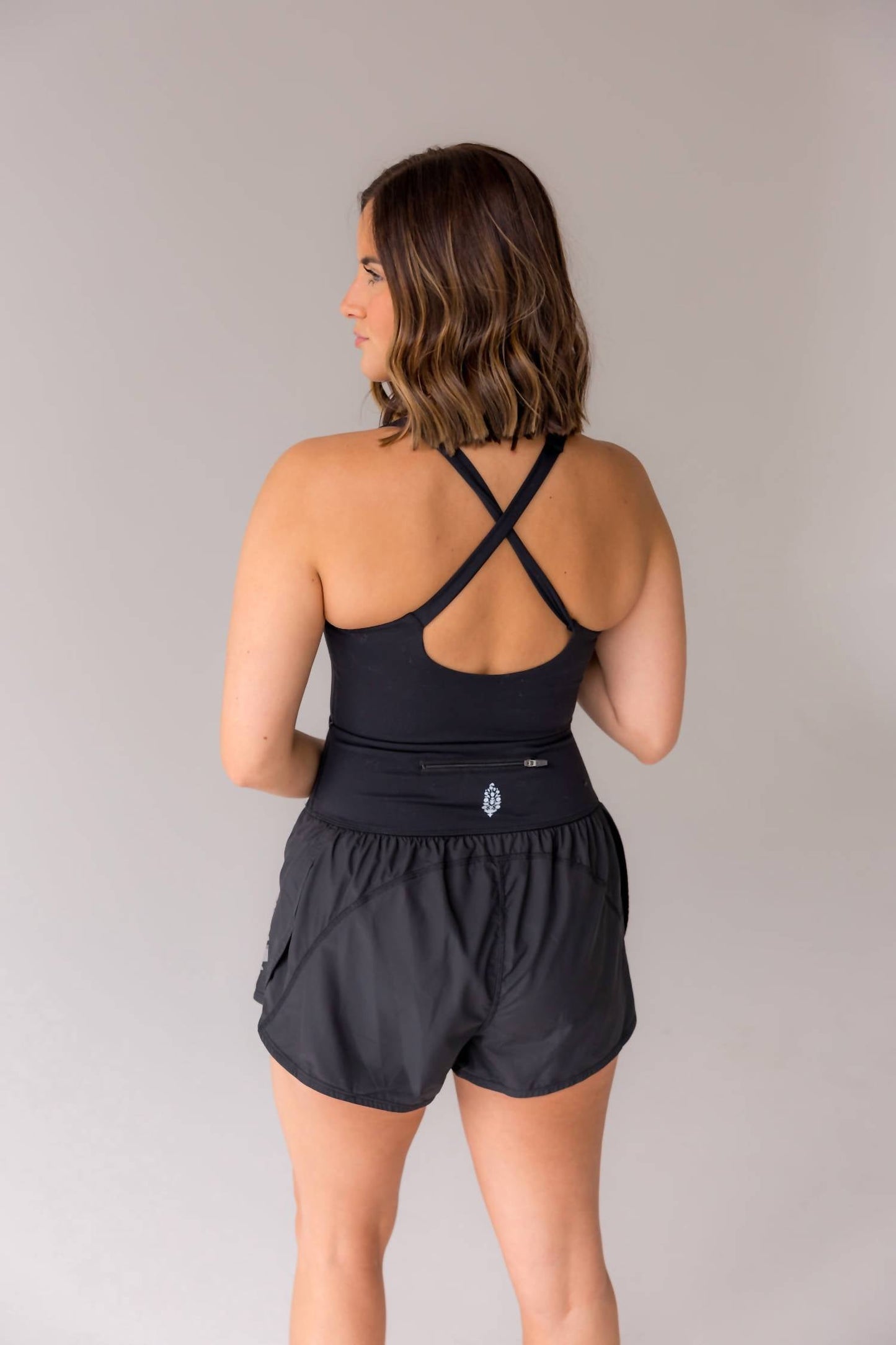 Free People - Righteous Reflective Logo Runsie Romper