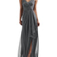 Belsoie - Tiffany Chiffon Long Bridesmaid Dress with V-neckline