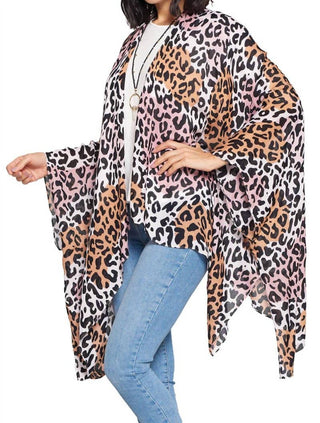 Yak & Yeti - Boho Animal Print Kimono Wrap