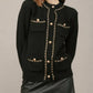 Fate - Chain And Gold Button Cardigan