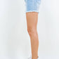 American Bazi - High Waist Distressed Frayed Denim Shorts
